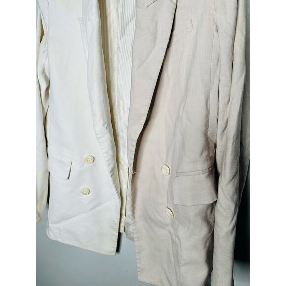 VERONICA BEARD Off-White Tan Two-Toned Braeton Dickey Jacket Blazer Size 8 - Picture 11 of 14